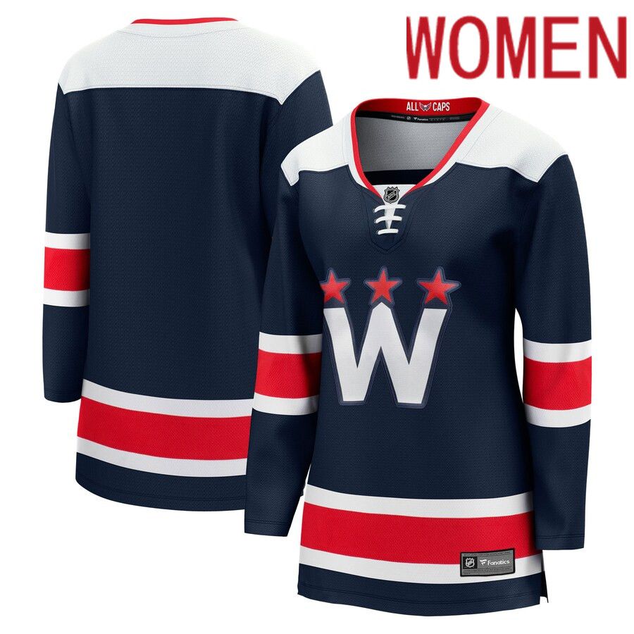 Women Washington Capitals Fanatics Branded Navy Alternate Premier Breakaway NHL Jersey->women nhl jersey->Women Jersey